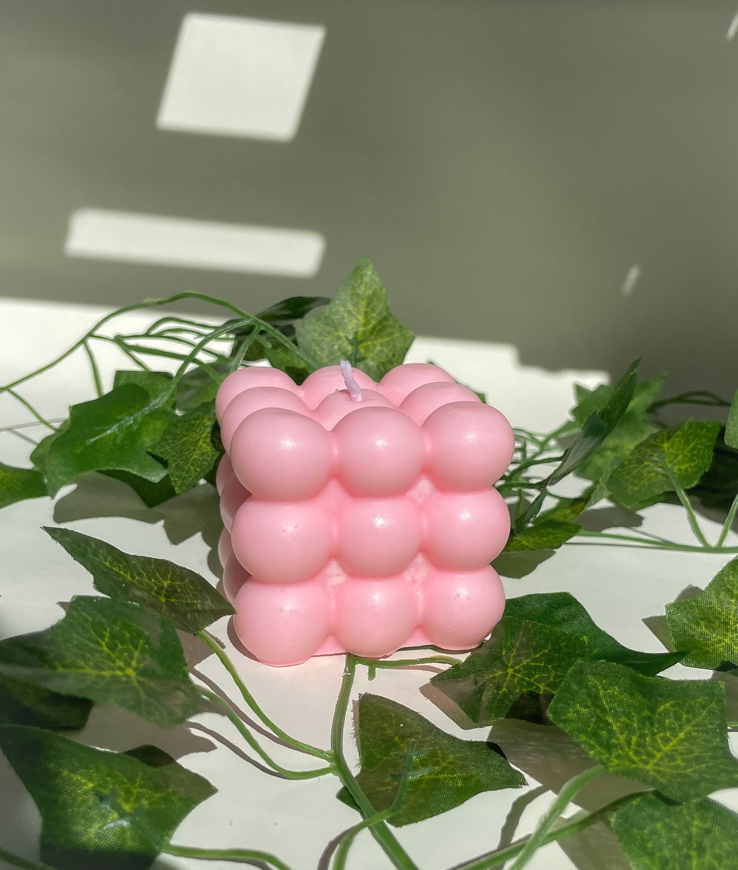 Rose Bubble Cube Candle